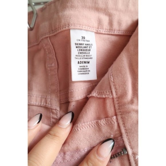 H&M Skinny Ankle Pink Jeans Size 30 - Picture 5 of 6